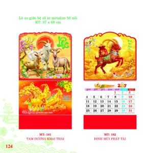 Lịch Treo Tường Lò Xo 2027 MT Mẫu MT181 (37 x 68cm) Quà Tặng Tri Ân Ngành Giáo Dục & Nhà Trường in logo doanh nghiệp quà tặng Tết tại Quà Tặng Giáo Dục VN
