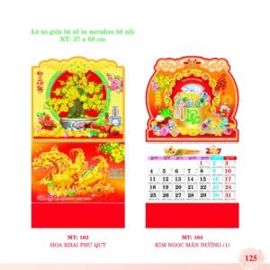 Lịch Treo Tường Lò Xo 2027 MT Mẫu MT183 - Kim Ngọc Mãn Đường (37 x 68cm) Quà Tặng Tri Ân Ngành Giáo Dục & Nhà Trường in logo doanh nghiệp quà tặng Tết tại Quà Tặng Giáo Dục VN