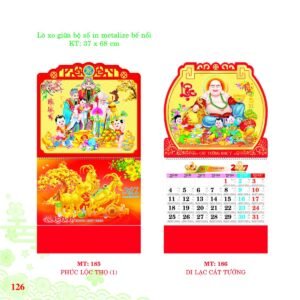 Lịch Treo Tường Lò Xo 2027 MT Mẫu MT186 - Cát Tường Như Ý (37 x 68cm) Quà Tặng Tri Ân Ngành Giáo Dục & Nhà Trường in logo doanh nghiệp quà tặng Tết tại Quà Tặng Giáo Dục VN
