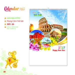 Lịch Treo Tường Lò Xo 2027 MT Mẫu MT20 (40 x 60cm) Quà Tặng Tri Ân Ngành Giáo Dục & Nhà Trường in logo doanh nghiệp quà tặng Tết tại Quà Tặng Giáo Dục VN