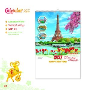 Lịch Treo Tường Lò Xo 2027 MT Mẫu MT21 (40 x 60 cm) Quà Tặng Tri Ân Ngành Giáo Dục & Nhà Trường in logo doanh nghiệp quà tặng Tết tại Quà Tặng Giáo Dục VN