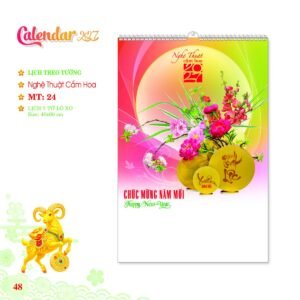 Lịch Treo Tường Lò Xo 2027 MT Mẫu MT24 (40 x 60cm) Quà Tặng Tri Ân Ngành Giáo Dục & Nhà Trường in logo doanh nghiệp quà tặng Tết tại Quà Tặng Giáo Dục VN