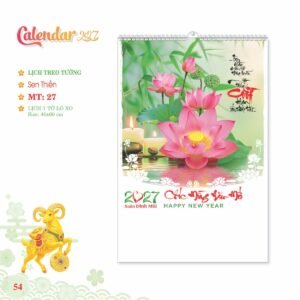 Lịch Treo Tường Lò Xo 2027 MT Mẫu MT27 (40 x 60cm) Quà Tặng Tri Ân Ngành Giáo Dục & Nhà Trường in logo doanh nghiệp quà tặng Tết tại Quà Tặng Giáo Dục VN