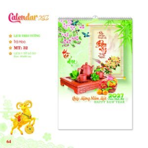 Lịch Treo Tường Lò Xo 2027 MT Mẫu MT32 (40 x 60cm) Quà Tặng Tri Ân Ngành Giáo Dục & Nhà Trường in logo doanh nghiệp quà tặng Tết tại Quà Tặng Giáo Dục VN