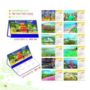 Lịch Để Bàn 2027 MT Mẫu MT38 (24 x 17cm) Quà Tặng Tri Ân Ngành Giáo Dục & Nhà Trường in logo doanh nghiệp quà tặng Tết tại Quà Tặng Giáo Dục VN