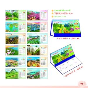 Lịch Để Bàn 2027 MT Mẫu MT40 (24 x 17cm) Quà Tặng Tri Ân Ngành Giáo Dục & Nhà Trường in logo doanh nghiệp quà tặng Tết tại Quà Tặng Giáo Dục VN