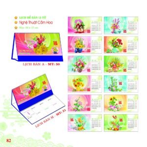 Lịch Để Bàn 2027 MT Mẫu MT50 (24 x 17cm) Quà Tặng Tri Ân Ngành Giáo Dục & Nhà Trường in logo doanh nghiệp quà tặng Tết tại Quà Tặng Giáo Dục VN