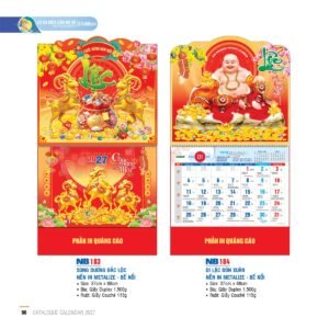 Lịch Treo Tường Lò Xo 2027 NB Mẫu NB183 (37 x 68cm) Quà Tặng Tri Ân Ngành Giáo Dục & Nhà Trường in logo doanh nghiệp quà tặng Tết tại Quà Tặng Giáo Dục VN