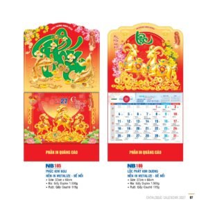 Lịch Bìa Treo 2027 NB Mẫu NB185 (29 x 41 cm) Quà Tặng Tri Ân Ngành Giáo Dục & Nhà Trường in logo doanh nghiệp quà tặng Tết tại Quà Tặng Giáo Dục VN