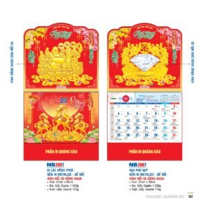 Lịch Bìa Treo 2027 NB Mẫu NB205T (29 x 41 cm) Quà Tặng Tri Ân Ngành Giáo Dục & Nhà Trường in logo doanh nghiệp quà tặng Tết tại Quà Tặng Giáo Dục VN