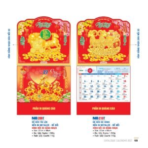 Lịch Bìa Treo 2027 NB Mẫu NB209T (29 x 41 cm) Quà Tặng Tri Ân Ngành Giáo Dục & Nhà Trường in logo doanh nghiệp quà tặng Tết tại Quà Tặng Giáo Dục VN
