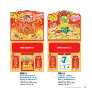 Lịch Treo Tường Lò Xo 2027 NB Mẫu NB214 (40 x 60 cm) Quà Tặng Tri Ân Ngành Giáo Dục & Nhà Trường in logo doanh nghiệp quà tặng Tết tại Quà Tặng Giáo Dục VN