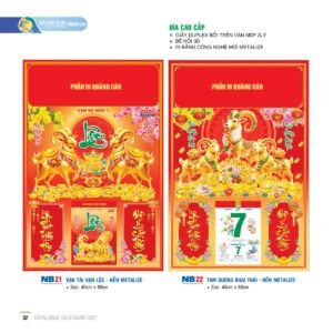 Lịch Bìa Treo 2027 NB Mẫu NB22 (40 x 60cm) Quà Tặng Tri Ân Ngành Giáo Dục & Nhà Trường in logo doanh nghiệp quà tặng Tết tại Quà Tặng Giáo Dục VN