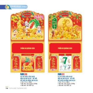 Lịch Treo Tường Lò Xo 2027 NB Mẫu NB221 (37 x 68cm) Quà Tặng Tri Ân Ngành Giáo Dục & Nhà Trường in logo doanh nghiệp quà tặng Tết tại Quà Tặng Giáo Dục VN