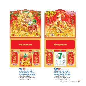 Lịch Treo Tường Lò Xo 2027 NB Mẫu NB222 (40 x 60 cm) Quà Tặng Tri Ân Ngành Giáo Dục & Nhà Trường in logo doanh nghiệp quà tặng Tết tại Quà Tặng Giáo Dục VN