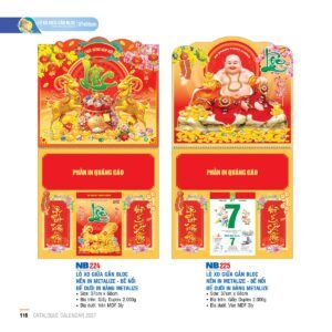 Lịch Treo Tường Lò Xo 2027 NB Mẫu NB225 (37 x 68cm) Quà Tặng Tri Ân Ngành Giáo Dục & Nhà Trường in logo doanh nghiệp quà tặng Tết tại Quà Tặng Giáo Dục VN