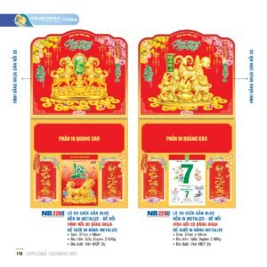 Lịch Treo Tường Lò Xo 2027 NB Mẫu NB228D (37 x 68cm) Quà Tặng Tri Ân Ngành Giáo Dục & Nhà Trường in logo doanh nghiệp quà tặng Tết tại Quà Tặng Giáo Dục VN