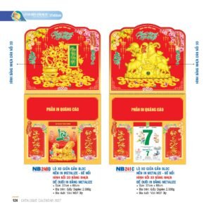 Lịch Treo Tường Lò Xo 2027 NB Mẫu NB240D (37 x 68cm) Quà Tặng Tri Ân Ngành Giáo Dục & Nhà Trường in logo doanh nghiệp quà tặng Tết tại Quà Tặng Giáo Dục VN