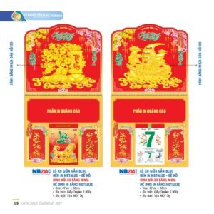 Lịch Treo Tường Lò Xo 2027 NB Mẫu NB244C (37 x 68cm) Quà Tặng Tri Ân Ngành Giáo Dục & Nhà Trường in logo doanh nghiệp quà tặng Tết tại Quà Tặng Giáo Dục VN