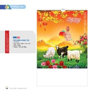 Lịch Treo Tường Lò Xo 2027 NB Mẫu NB252 (16 x 25 cm) Quà Tặng Tri Ân Ngành Giáo Dục & Nhà Trường in logo doanh nghiệp quà tặng Tết tại Quà Tặng Giáo Dục VN