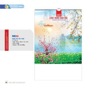 Lịch Treo Tường Lò Xo 2027 NB Mẫu NB254 (40 x 60 cm) Quà Tặng Tri Ân Ngành Giáo Dục & Nhà Trường in logo doanh nghiệp quà tặng Tết tại Quà Tặng Giáo Dục VN