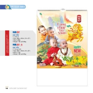 Lịch Treo Tường Lò Xo 2027 NB Mẫu NB257 (40 x 60cm) Quà Tặng Tri Ân Ngành Giáo Dục & Nhà Trường in logo doanh nghiệp quà tặng Tết tại Quà Tặng Giáo Dục VN