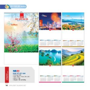 Lịch Treo Tường Nẹp Thiếc 2027 NB Mẫu NB261 (45 x 70cm) Quà Tặng Tri Ân Ngành Giáo Dục & Nhà Trường in logo doanh nghiệp quà tặng Tết tại Quà Tặng Giáo Dục VN