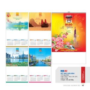 Lịch Treo Tường Nẹp Thiếc 2027 NB Mẫu NB262 (18 x 28 cm) Quà Tặng Tri Ân Ngành Giáo Dục & Nhà Trường in logo doanh nghiệp quà tặng Tết tại Quà Tặng Giáo Dục VN