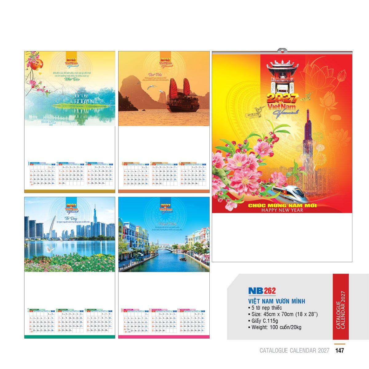 Lịch Treo Tường Nẹp Thiếc 2027 NB Mẫu NB262 (18 x 28 cm) Quà Tặng Tri Ân Ngành Giáo Dục & Nhà Trường Lịch Treo Tường Nẹp Thiếc 2027 NB Mẫu NB262 (18 x 28 cm) Quà Tặng Tri Ân Ngành Giáo Dục & Nhà Trường in logo doanh nghiệp quà tặng Tết tại Quà Tặng Giáo Dục VN