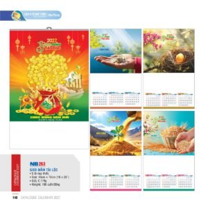 Lịch Treo Tường Nẹp Thiếc 2027 NB Mẫu NB263 (45 x 70 cm) Quà Tặng Tri Ân Ngành Giáo Dục & Nhà Trường in logo doanh nghiệp quà tặng Tết tại Quà Tặng Giáo Dục VN