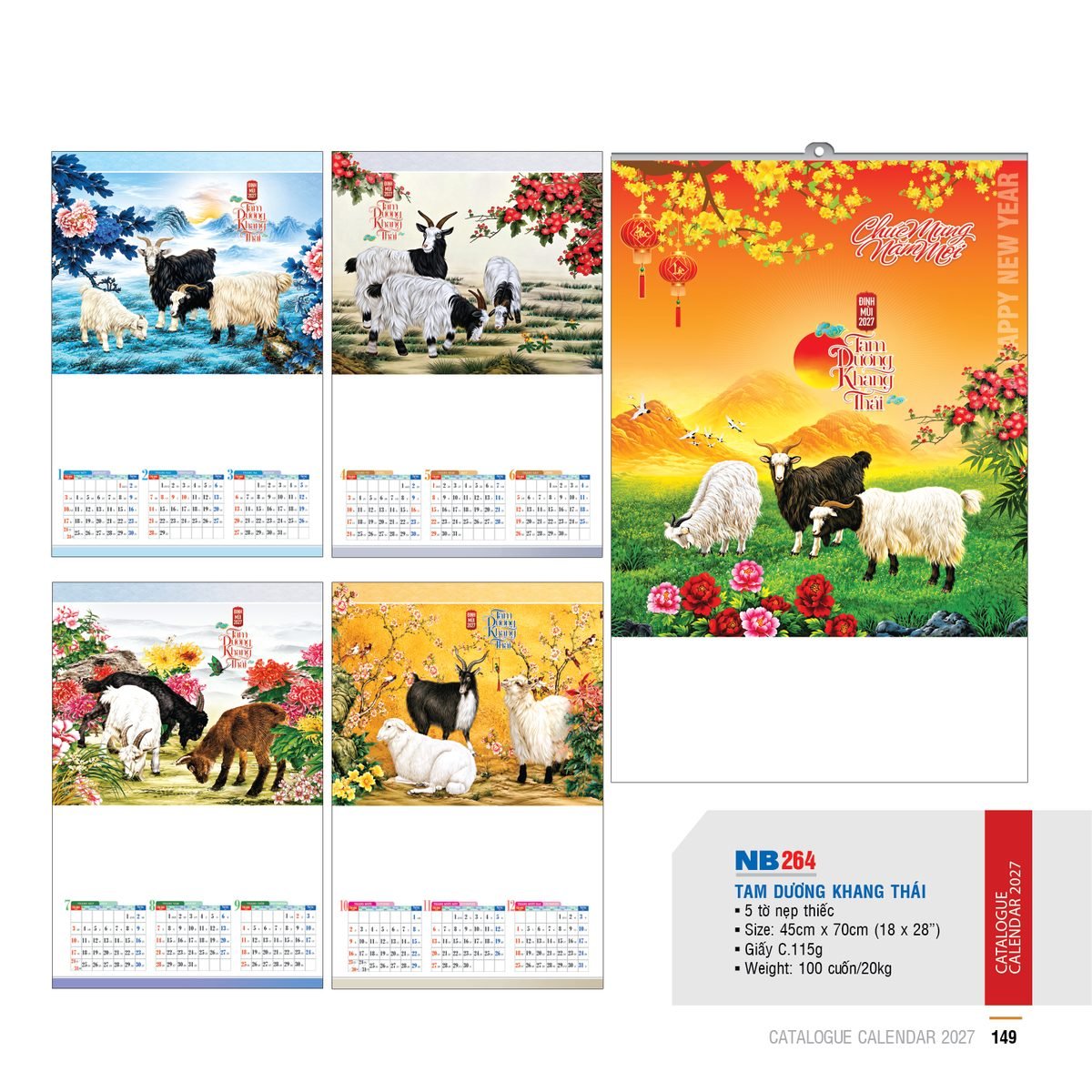 Lịch Treo Tường Nẹp Thiếc 2027 NB Mẫu NB264 (18 x 28 cm) Quà Tặng Tri Ân Ngành Giáo Dục & Nhà Trường Lịch Treo Tường Nẹp Thiếc 2027 NB Mẫu NB264 (18 x 28 cm) Quà Tặng Tri Ân Ngành Giáo Dục & Nhà Trường in logo doanh nghiệp quà tặng Tết tại Quà Tặng Giáo Dục VN
