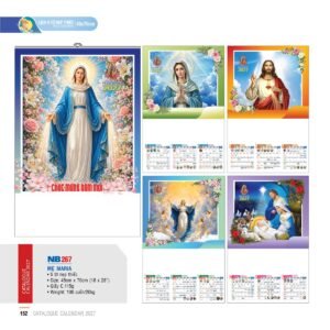 Lịch Treo Tường Nẹp Thiếc 2027 NB Mẫu NB267 (45 x 70cm) Quà Tặng Tri Ân Ngành Giáo Dục & Nhà Trường in logo doanh nghiệp quà tặng Tết tại Quà Tặng Giáo Dục VN