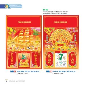 Lịch Bìa Treo 2027 NB Mẫu NB27 (40 x 60cm) Quà Tặng Tri Ân Ngành Giáo Dục & Nhà Trường in logo doanh nghiệp quà tặng Tết tại Quà Tặng Giáo Dục VN