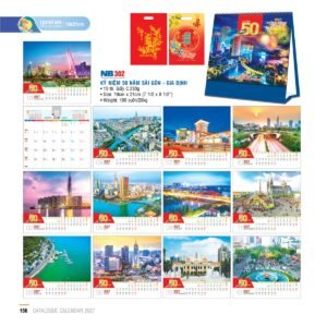 Lịch Bloc 2027 NB Mẫu NB302 (31 x 50 cm) Quà Tặng Tri Ân Ngành Giáo Dục & Nhà Trường in logo doanh nghiệp quà tặng Tết tại Quà Tặng Giáo Dục VN