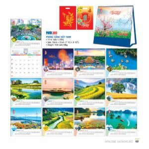 Lịch Bloc 2027 NB Mẫu NB303 (31 x 15 cm) Quà Tặng Tri Ân Ngành Giáo Dục & Nhà Trường in logo doanh nghiệp quà tặng Tết tại Quà Tặng Giáo Dục VN