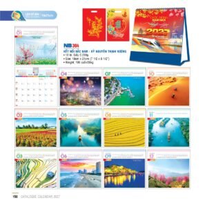 Lịch Bloc 2027 NB Mẫu NB304 (19 x 21cm) Quà Tặng Tri Ân Ngành Giáo Dục & Nhà Trường in logo doanh nghiệp quà tặng Tết tại Quà Tặng Giáo Dục VN