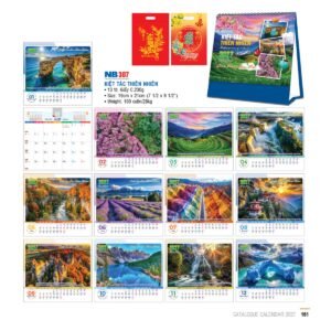 Lịch Bloc 2027 NB Mẫu NB307 (29 x 41 cm) Quà Tặng Tri Ân Ngành Giáo Dục & Nhà Trường in logo doanh nghiệp quà tặng Tết tại Quà Tặng Giáo Dục VN