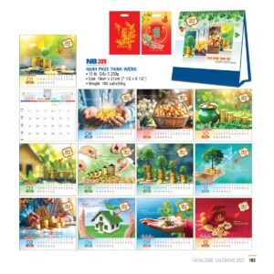 Lịch Bloc 2027 NB Mẫu NB309 (31 x 202 cm) Quà Tặng Tri Ân Ngành Giáo Dục & Nhà Trường in logo doanh nghiệp quà tặng Tết tại Quà Tặng Giáo Dục VN