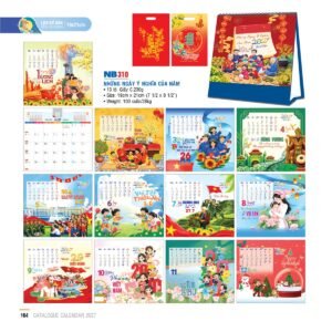 Lịch Bloc 2027 NB Mẫu NB310 (19 x 21cm) Quà Tặng Tri Ân Ngành Giáo Dục & Nhà Trường in logo doanh nghiệp quà tặng Tết tại Quà Tặng Giáo Dục VN