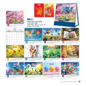 Lịch Bloc 2027 NB Mẫu NB311 (29 x 41 cm) Quà Tặng Tri Ân Ngành Giáo Dục & Nhà Trường in logo doanh nghiệp quà tặng Tết tại Quà Tặng Giáo Dục VN