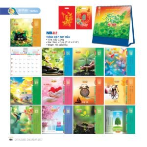 Lịch Bloc 2027 NB Mẫu NB312 (19 x 21cm) Quà Tặng Tri Ân Ngành Giáo Dục & Nhà Trường in logo doanh nghiệp quà tặng Tết tại Quà Tặng Giáo Dục VN