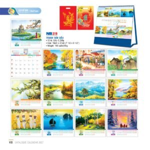 Lịch Bloc 2027 NB Mẫu NB319 (19 x 21cm) Quà Tặng Tri Ân Ngành Giáo Dục & Nhà Trường in logo doanh nghiệp quà tặng Tết tại Quà Tặng Giáo Dục VN