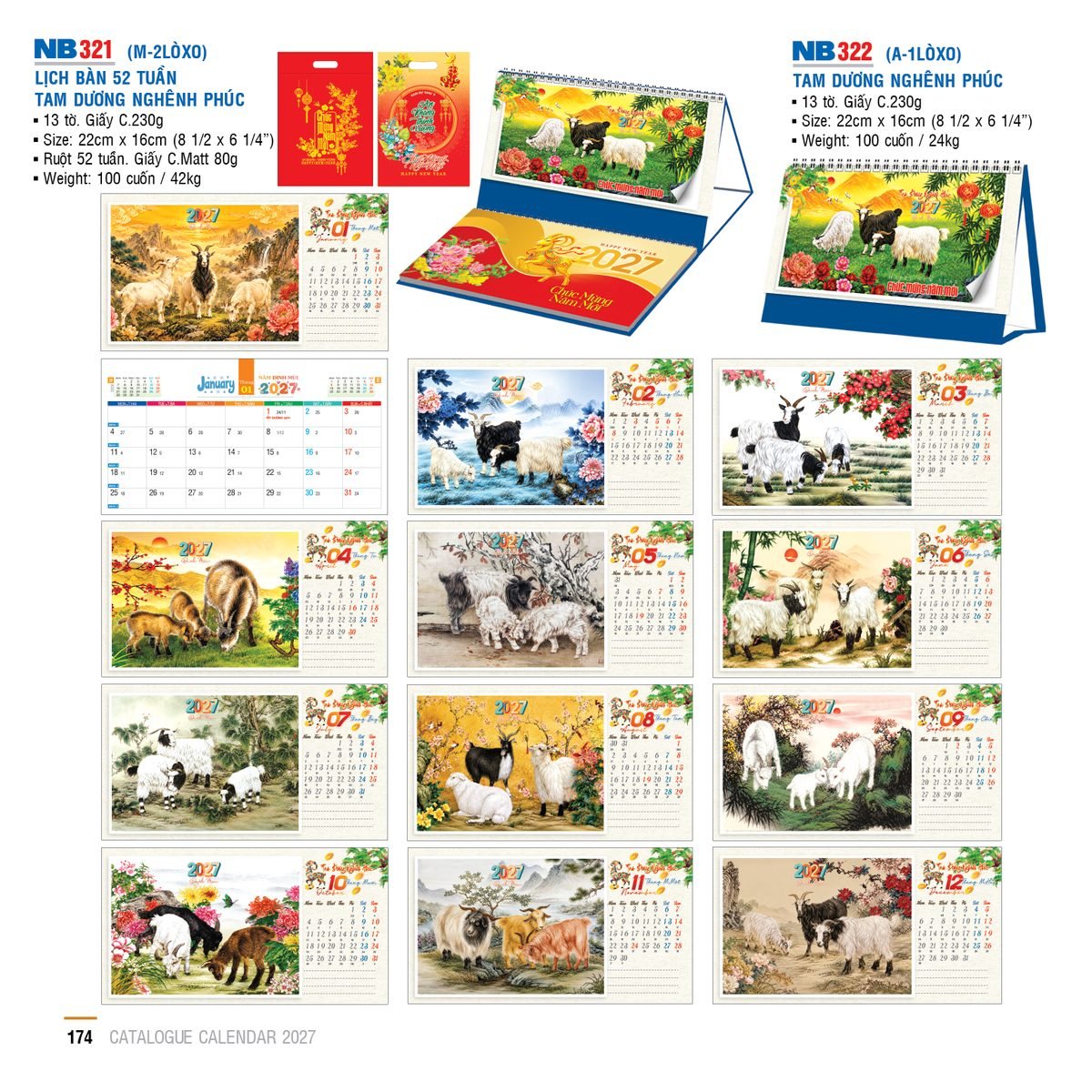 Lịch Để Bàn 2027 NB Mẫu NB322 (16 x 24 cm) Quà Tặng Tri Ân Ngành Giáo Dục & Nhà Trường Lịch Để Bàn 2027 NB Mẫu NB322 (16 x 24 cm) Quà Tặng Tri Ân Ngành Giáo Dục & Nhà Trường in logo doanh nghiệp quà tặng Tết tại Quà Tặng Giáo Dục VN