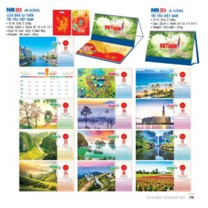 Lịch Để Bàn 2027 NB Mẫu NB324 (027  x  02 cm) Quà Tặng Tri Ân Ngành Giáo Dục & Nhà Trường in logo doanh nghiệp quà tặng Tết tại Quà Tặng Giáo Dục VN