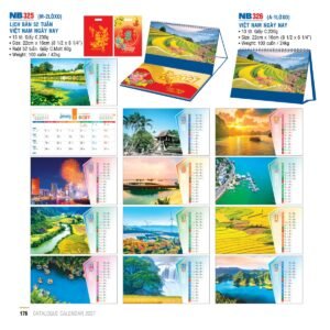 Lịch Để Bàn 2027 NB Mẫu NB325 (18 x 15 cm) Quà Tặng Tri Ân Ngành Giáo Dục & Nhà Trường in logo doanh nghiệp quà tặng Tết tại Quà Tặng Giáo Dục VN