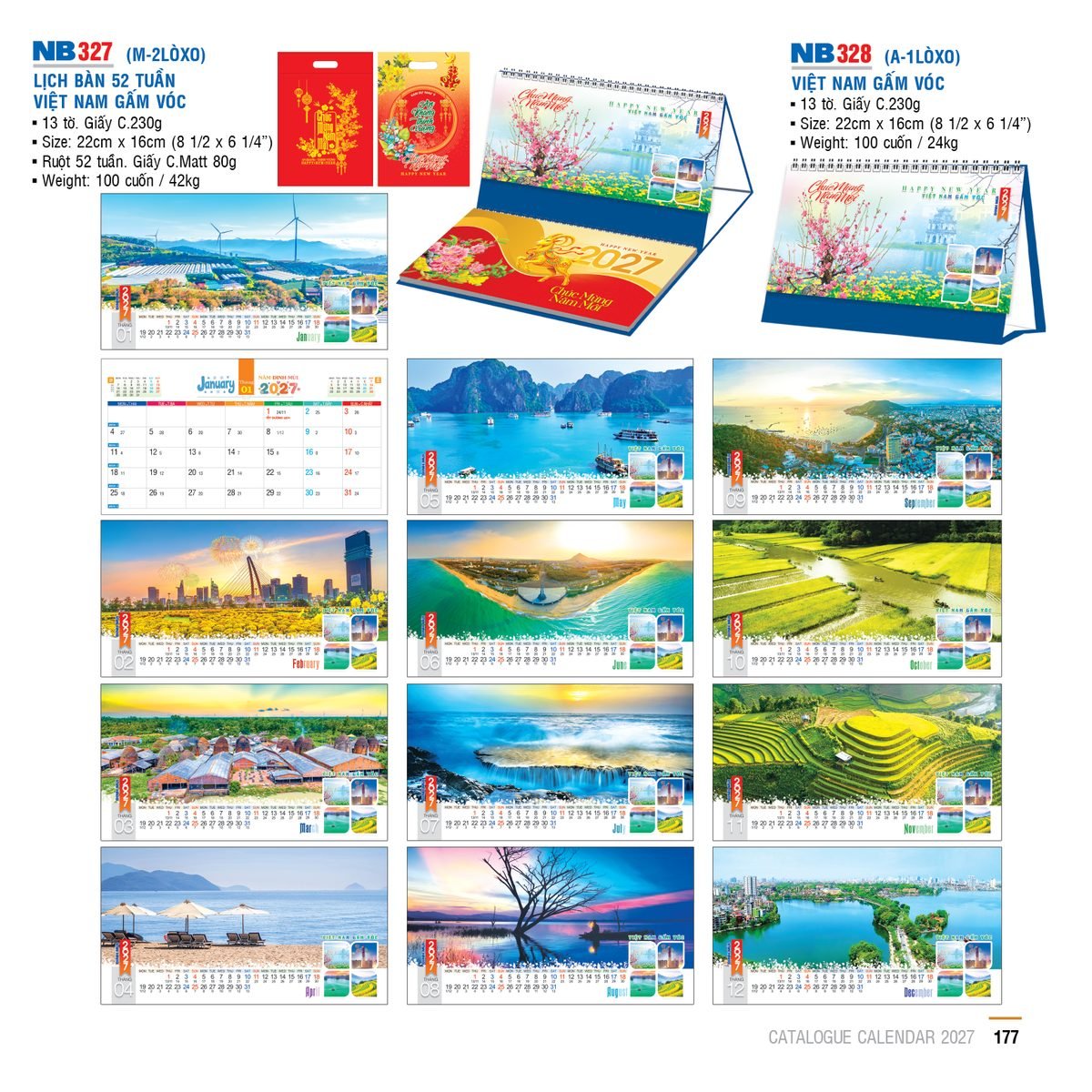 Lịch Để Bàn 2027 NB Mẫu NB328 (16 x 24 cm) Quà Tặng Tri Ân Ngành Giáo Dục & Nhà Trường Lịch Để Bàn 2027 NB Mẫu NB328 (16 x 24 cm) Quà Tặng Tri Ân Ngành Giáo Dục & Nhà Trường in logo doanh nghiệp quà tặng Tết tại Quà Tặng Giáo Dục VN