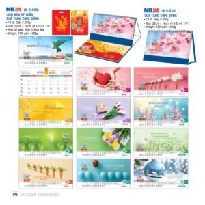 Lịch Để Bàn 2027 NB Mẫu NB330 (16 x 24 cm) Quà Tặng Tri Ân Ngành Giáo Dục & Nhà Trường in logo doanh nghiệp quà tặng Tết tại Quà Tặng Giáo Dục VN