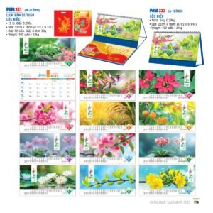 Lịch Để Bàn 2027 NB Mẫu NB331 (16 x 24 cm) Quà Tặng Tri Ân Ngành Giáo Dục & Nhà Trường in logo doanh nghiệp quà tặng Tết tại Quà Tặng Giáo Dục VN