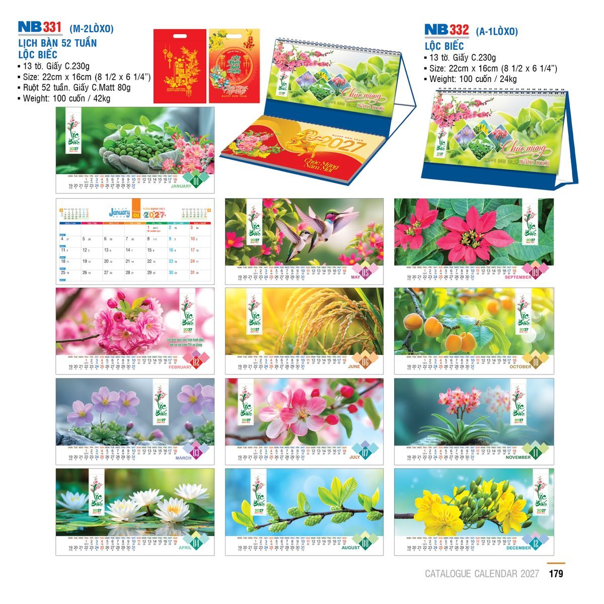 Lịch Để Bàn 2027 NB Mẫu NB331 (16 x 24 cm) Quà Tặng Tri Ân Ngành Giáo Dục & Nhà Trường Lịch Để Bàn 2027 NB Mẫu NB331 (16 x 24 cm) Quà Tặng Tri Ân Ngành Giáo Dục & Nhà Trường in logo doanh nghiệp quà tặng Tết tại Quà Tặng Giáo Dục VN