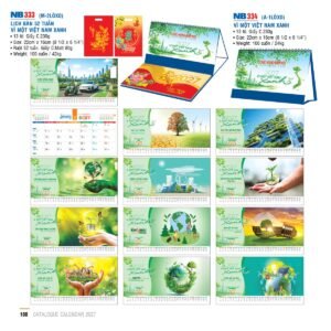 Lịch Để Bàn 2027 NB Mẫu NB334 (16 x 24 cm) Quà Tặng Tri Ân Ngành Giáo Dục & Nhà Trường in logo doanh nghiệp quà tặng Tết tại Quà Tặng Giáo Dục VN